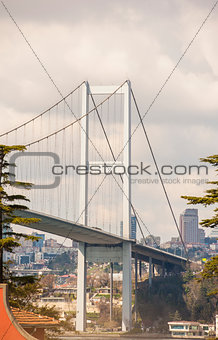 Large suspension bridge support structure