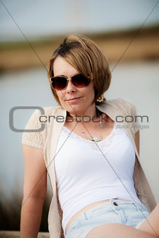Attractive woman in summer wear