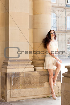 beautiful woman fashion outdoor in summer