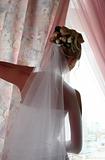 Silhouette of the bride