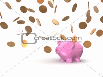 coins and piggy