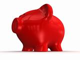 red piggy bank