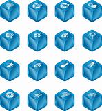 Web Search Cube Icon Series Set
