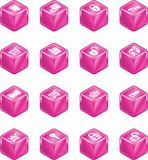 Security and E-Commerce Cube Icon Set Series