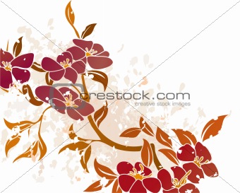 Floral Grunge Background Vector