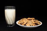 Milk and Chocolate Chip Cookies