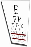 Eye chart with clip path
