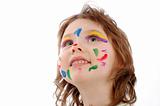 cute girl with painted face