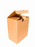 Open Empty Cardboard Box