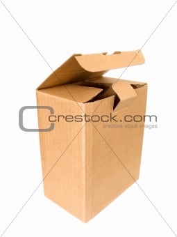 Open Empty Cardboard Box