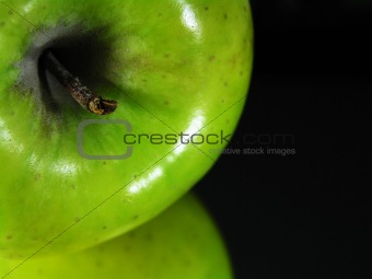 green apple reflection