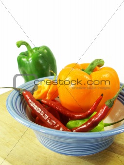 peppers in a bowl