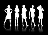 Businesswomen silhouettes