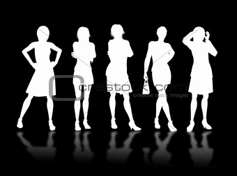 Businesswomen silhouettes