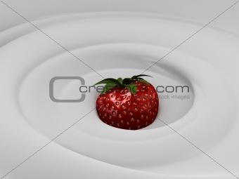 cream and strawberry