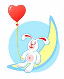 rabbit and red balloon