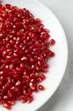 pomegranate seeds on the plate