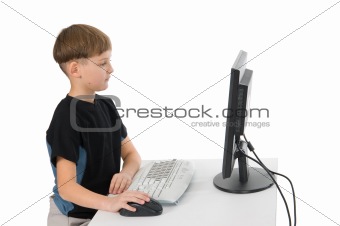 Boy on His Computer