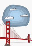 Vector Illustration of the Golden Gate Bridge