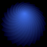 Rotation shape. Abstract deep blue backdrop. 