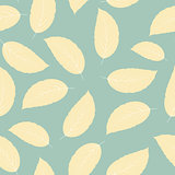 Leaves Seamless Pattern Background Vector Illustration