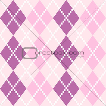 Seamless Argyle Pattern in pastel colors ( pink and purple )