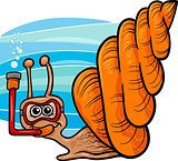 sea snail cartoon illustration
