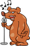 singing bear cartoon illustration
