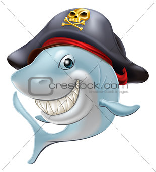 Pirate shark cartoon