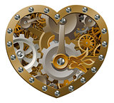 Steampunk clockwork heart