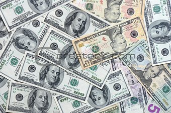 Dollar bank notes money background