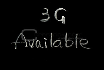 3G Available written on a blackboard