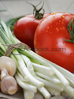 background from fresh vegetables