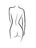 Abstract female back contour
