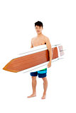surfer holding a surfboard 