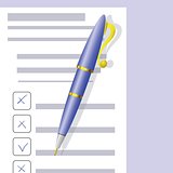 Checklist and Pen