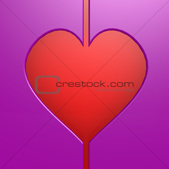 Red purple heart
