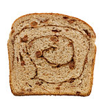 Cinnamon Swirl Raisin Bread Slice