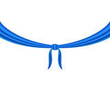 Knot tied in blue design