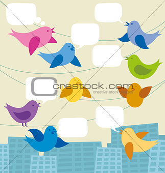 Vector Card With Birds