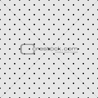 Seamless vector black and grey pattern or background with small polka dots.
