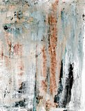 Teal and Brown Abstract Art Painting