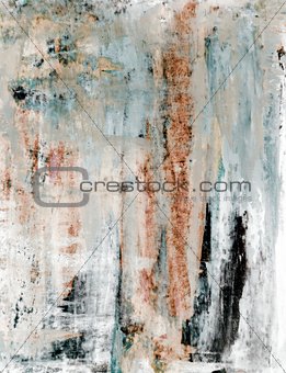 Teal and Brown Abstract Art Painting