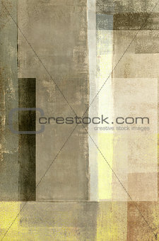 Yellow and Brown Abstract Art Painting