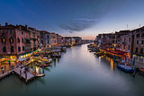 View on Grand Canal from Rialto Bridge, Venice, Italy