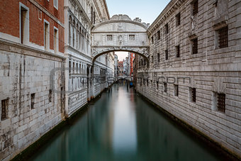 Bridge of Sighs and Doge's Palace in Venice, Italy