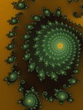 Green fractal spiral