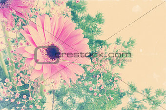 Floral background with vintage effect 