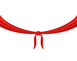 Knot tied in red design
