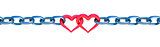 Chains with red heart